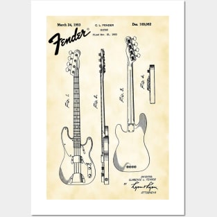 US Patent - Fender Bass Guitar Posters and Art